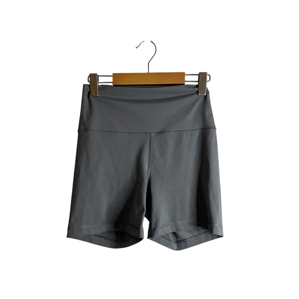 Yogalicious Lux Women's Gray Buttery Soft High Waisted Bike Short